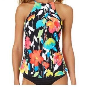 🌺Anne Cole High Neck Tankini Swim Top